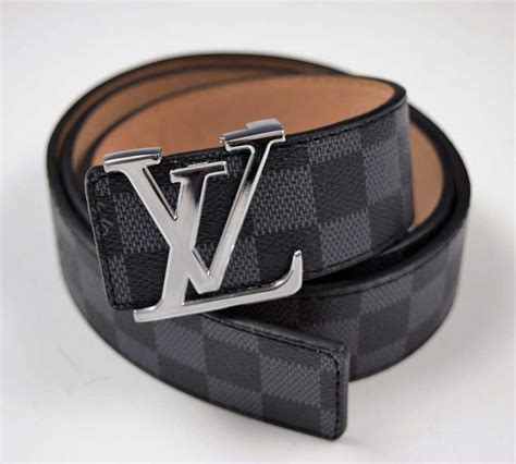 lv belt black checkered.